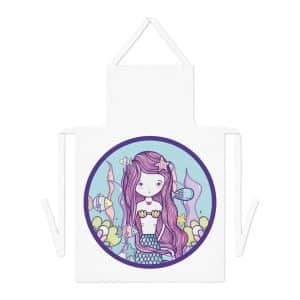 Cute Mermaid Adult Apron (AOP)