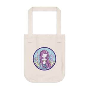 Cute Mermaid Organic Canvas Tote Bag