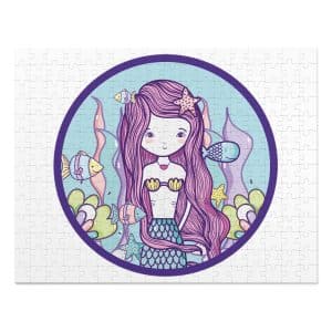 Cute Mermaid Jigsaw Puzzle (30, 110, 252, 500,1000-Piece)