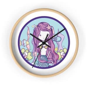 Cute Mermaid Wall Clock