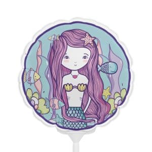 Cute Mermaid Balloons (Round and Heart-shaped), 6"