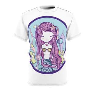 Cute Mermaid Unisex Cut & Sew Tee (AOP)