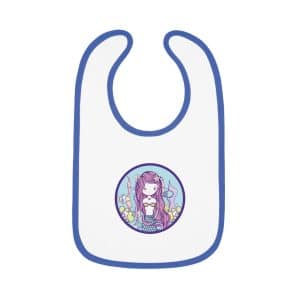 Cute Mermaid Baby Contrast Trim Jersey Bib