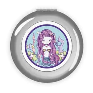 Cute Mermaid Compact Travel Mirror