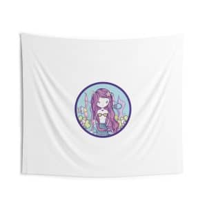 Cute Mermaid Indoor Wall Tapestries