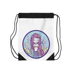 Cute Mermaid Drawstring Bag