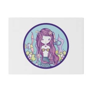 Cute Mermaid Matte Canvas, Stretched, 0.75"