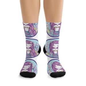 Cute Mermaid Recycled Poly Socks