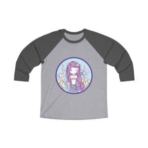 Cute Mermaid Unisex Tri-Blend 34 Raglan Tee