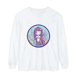 Cute Mermaid Unisex Garment-dyed Long Sleeve T-Shirt