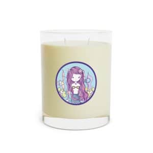 Cute Mermaid Scented Candle - Full Glass, 11oz