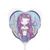 Cute Mermaid Balloons (Round and Heart-shaped), 6" - Image 5