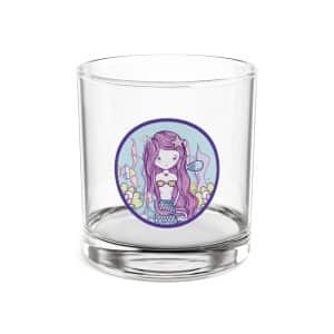 Cute Mermaid Rocks Glass, 10oz