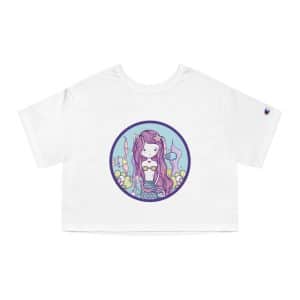 Cute Mermaid Champion Women's Heritage Cropped T-Shirt