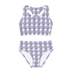 Cute Mermaid Girls Two Piece Swimsuit (AOP)