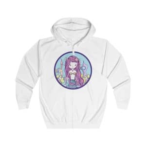 Cute Mermaid Unisex Full Zip Hoodie