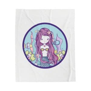 Cute Mermaid Velveteen Plush Blanket