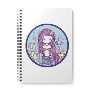 Cute Mermaid Wirobound Softcover Notebook, A5