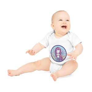 Cute Mermaid Baby Organic Short Sleeve Bodysuit