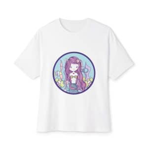 Cute Mermaid Unisex Oversized Boxy Tee