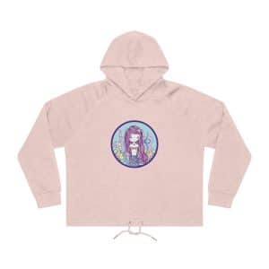 Cute Mermaid Women's Bower Cropped Hoodie Sweatshirt