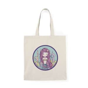 Cute Mermaid Natural Tote Bag