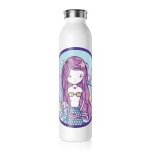 Cute Mermaid Slim Water Bottle