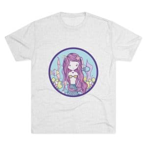 Cute Mermaid Unisex Tri-Blend Crew Tee