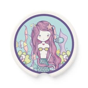 Cute Mermaid Soapstone Car Coaster