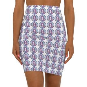 Cute Mermaid Women's Mid-Waist Pencil Skirt (AOP)