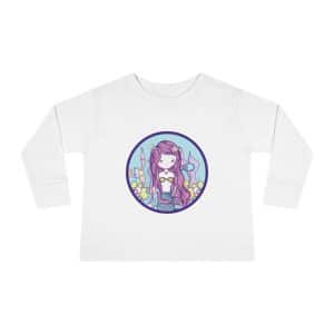 Cute Mermaid Toddler Long Sleeve Tee