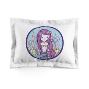 Cute Mermaid Microfiber Pillow Sham