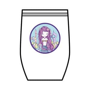 Cute Mermaid Wine Tumbler, 12oz