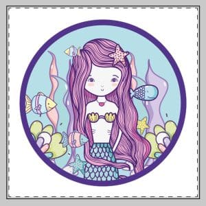 Cute Mermaid Poly Twill Napkin