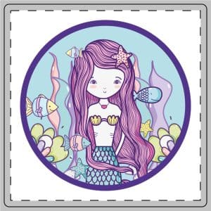 Cute Mermaid Ceramic Coaster