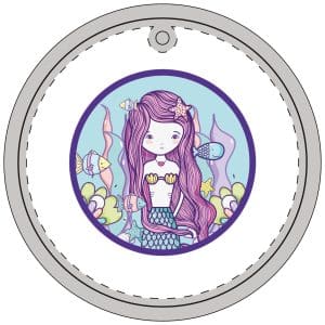 Cute Mermaid Crystal Glass Ornament