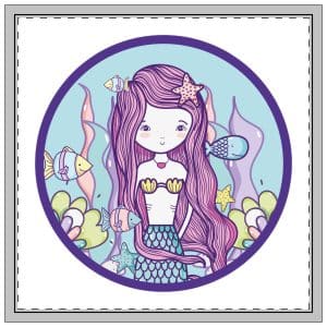 Cute Mermaid Napkins, 4-set