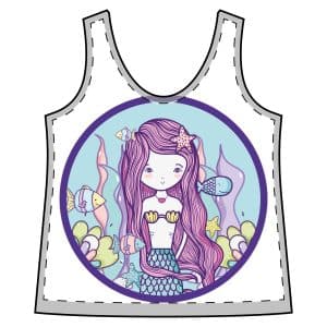 Cute Mermaid Women's Sporty Racerback Tank