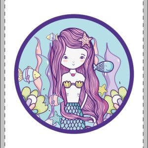 Cute Mermaid Framed Poster, Multi-Color